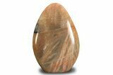 Polished Free-Standing Black-Peach Moonstone - Madagascar #247534-1